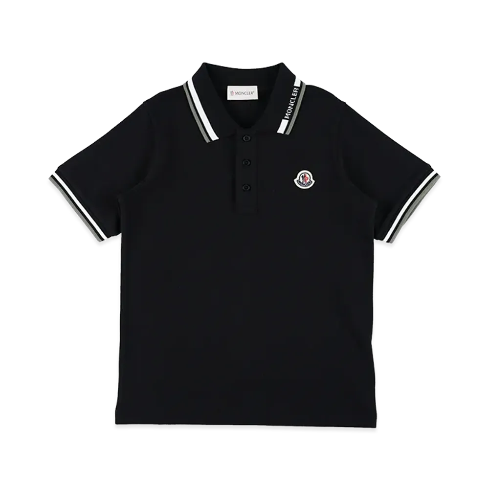 MONCLER Kids Polo Shirt "Black"