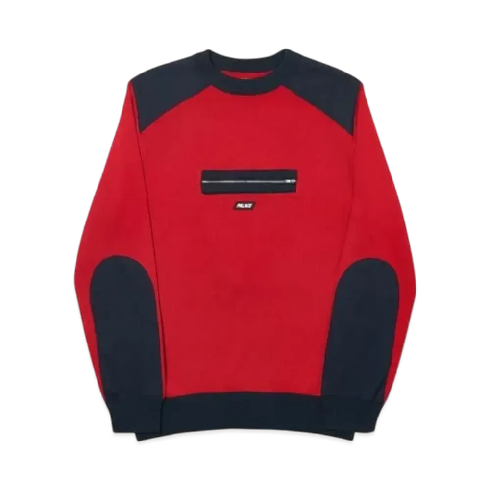 PALACE Quart Zip Knit "Red"