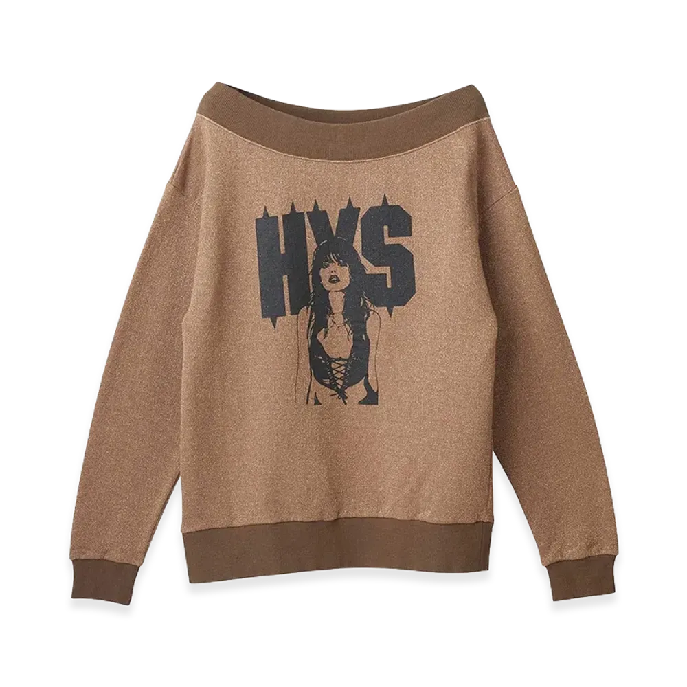 HYSTERIC GLAMOUR Women's HYSTERIC SPIKE LOGO WOMAN Sweatshirt "Brown"