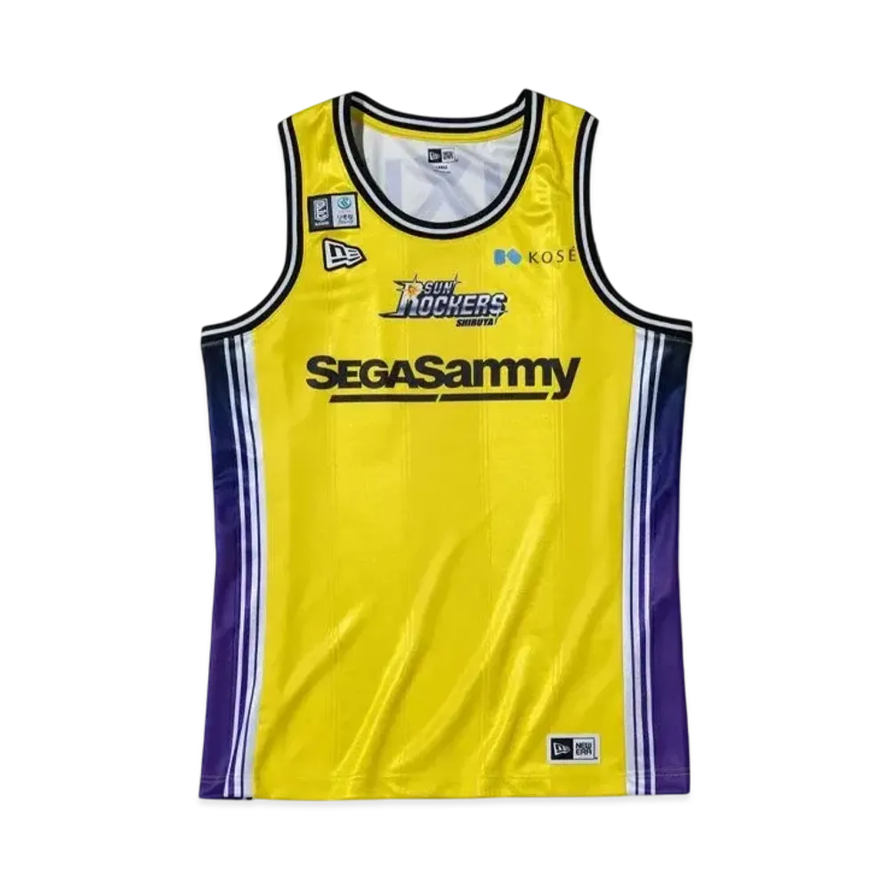 NEW ERA Basketball Game Shirt Sunrockers Shibuya 2024-25 Authentic Uniform Home "Yellow"