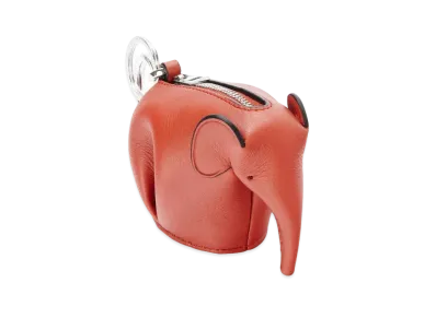 LOEWE Elephant Charm In Classic Calfskin "Pumpkin"