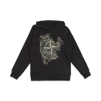 Stone Island Kids Sweaters "Black"