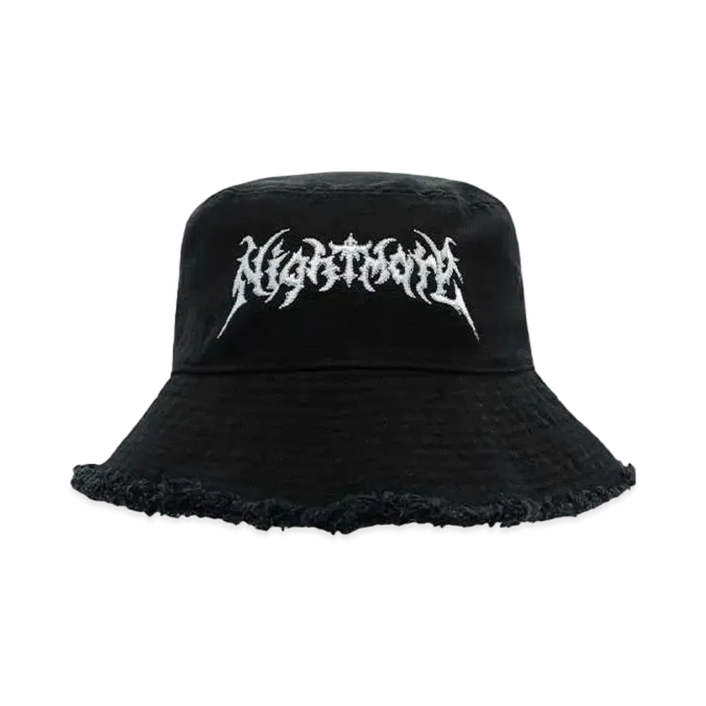 el conductorH COTTON BUCKET HAT 'NIGHTMARE "BLACKxWHITE"