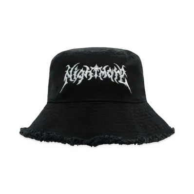 el conductorH COTTON BUCKET HAT 'NIGHTMARE "BLACKxWHITE"