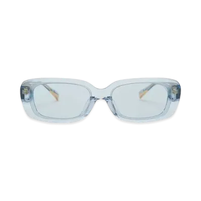 CHARLES & KEITH Rectangular Recycled Acetate Sunglasses "Blue"