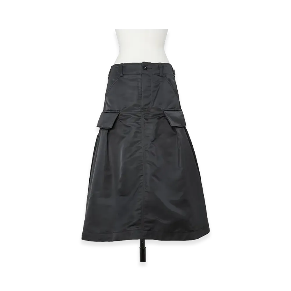 sacai Women's Nylon Twill Skirt "Black"