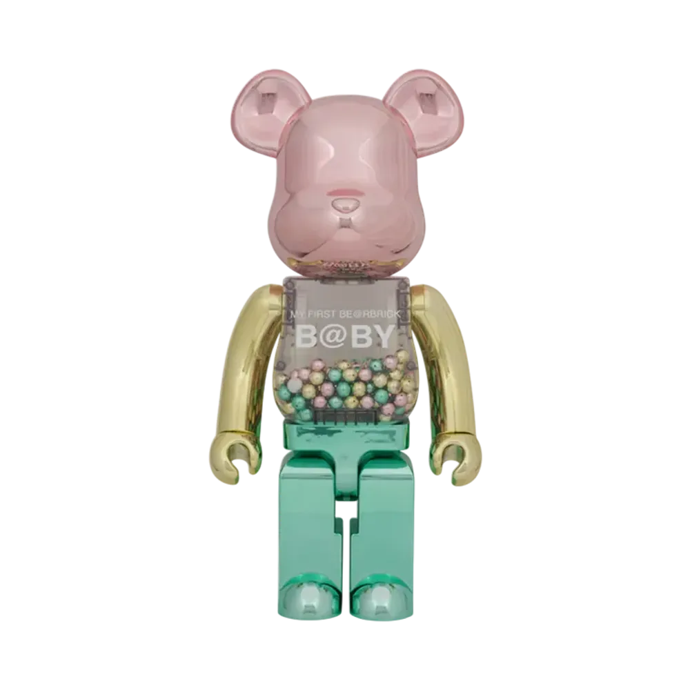 MEDICOM TOY "BEARBRICK" My First Bearbrick Baby 1St Color Chrome Ver. 1000%