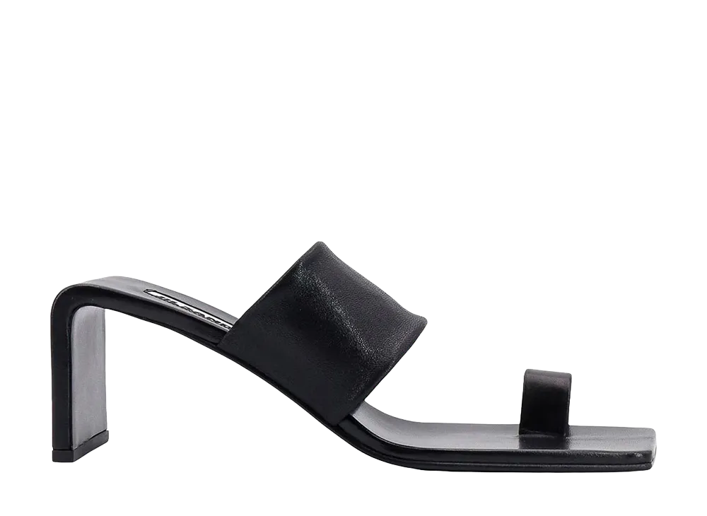 Jil Sander Women's Leather Ring-toe Sandals "Black"