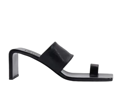 Jil Sander Women's Leather Ring-toe Sandals "Black"
