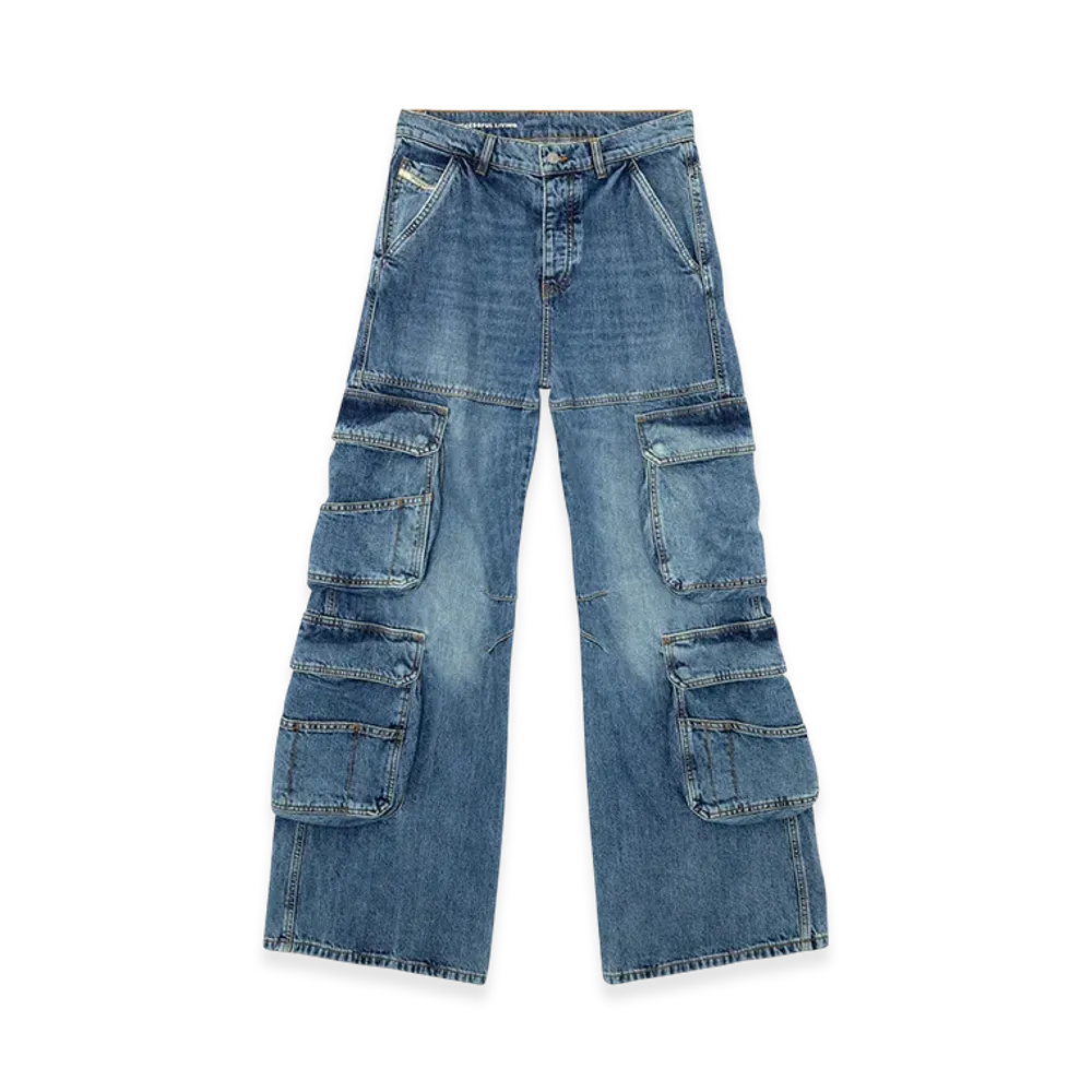 Diesel Relaxed Jeans 1996 D-Sire 0nlax "Medium Blue"