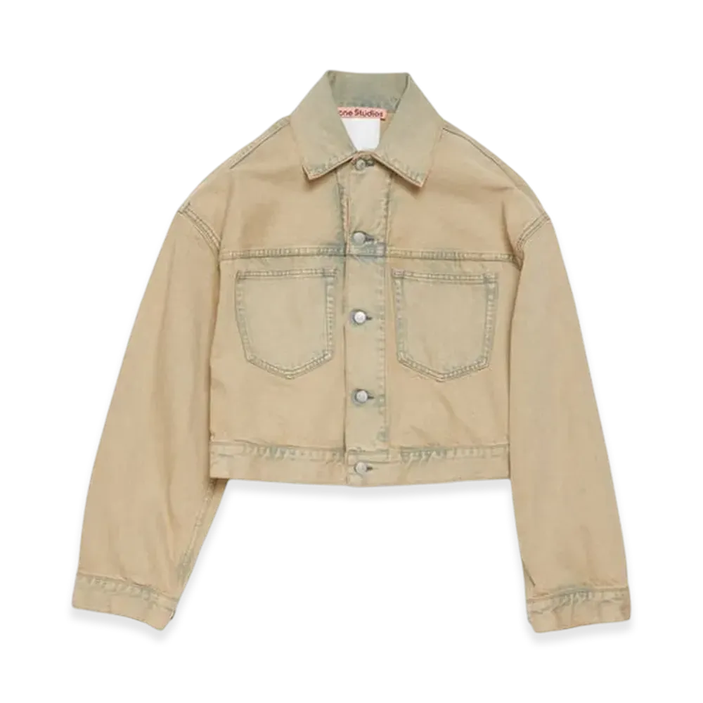 Acne Studios Denim Jacket Oversized Cropped Fit "Light Sand"