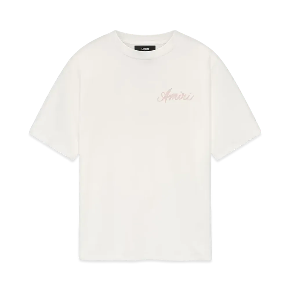 AMIRI Amiri Box Script Tee "Malibu Peach"