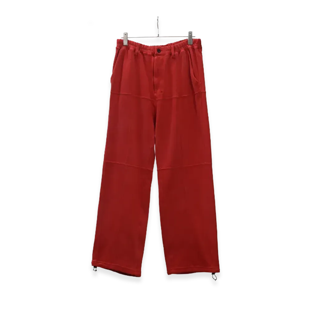ANCELLM Switching Smooth Knit Pants "Red"