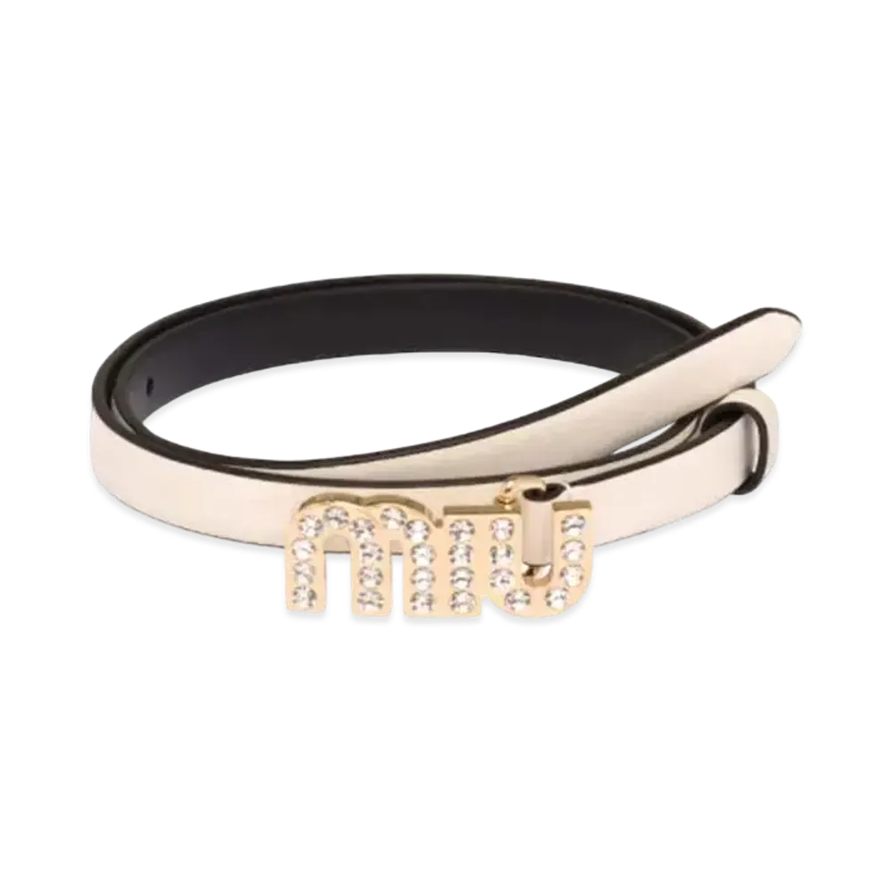 MIU MIU City Curf Belt "White"