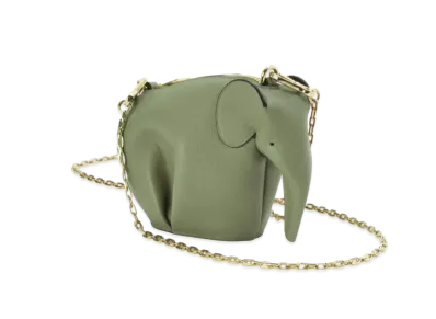 LOEWE Elephant Pouch In Classic Calfskin "Rosemary"