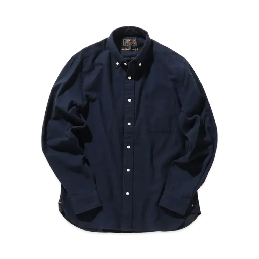 BEAMS B.D. Flannel Solid "Navy"