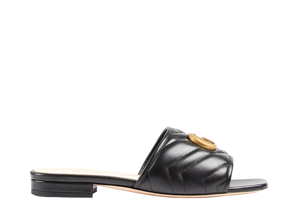 GUCCI Women's Slide with Double G "Black"