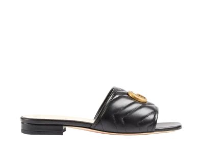GUCCI Women's Slide with Double G "Black"