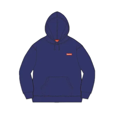 Supreme Small Box Hooded Sweatshirt "Washed Navy" (21SS)