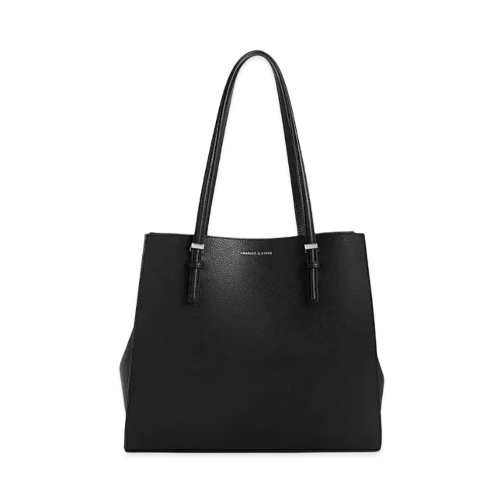 CHARLES & KEITH Classic Double Handle Tote Bag "Noir"