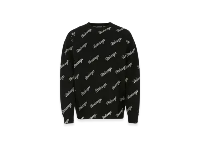 BALENCIAGA Script Logo Crewneck Sweater "Black"