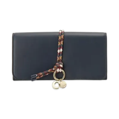 Chloe Alphabet Long Wallet "Navy"