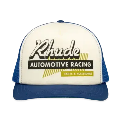 RHUDE Auto Racing Trucker Hat "Navy"