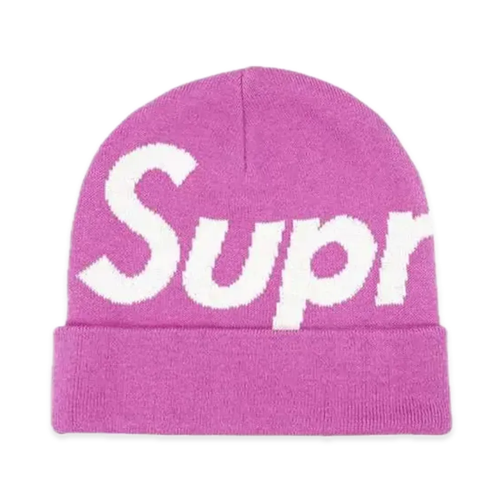 Supreme Big Logo Beanie "Pink"