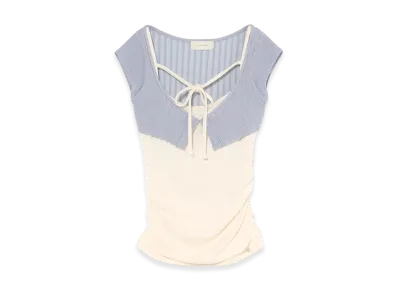 ANDMARY Women's Becky Knit Set Tops "Ice Blue"