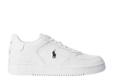 Polo Ralph Lauren Masters Court Leather Sneaker "White/White/Black PP"