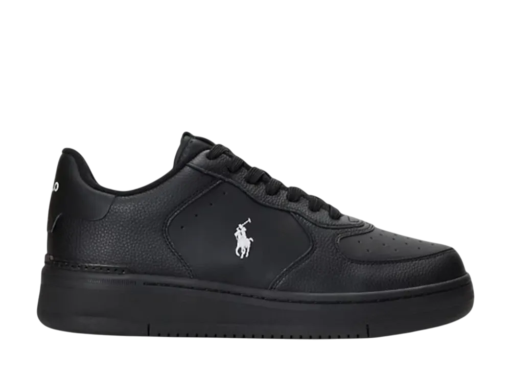 Polo Ralph Lauren Masters Court Leather Sneaker "Black/Black/White PP"