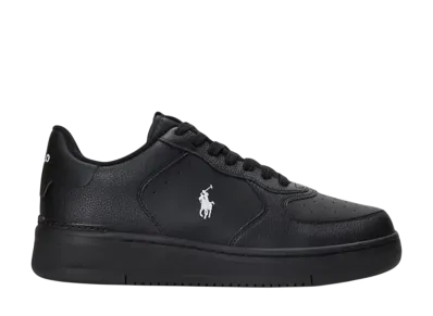Polo Ralph Lauren Masters Court Leather Sneaker "Black/Black/White PP"
