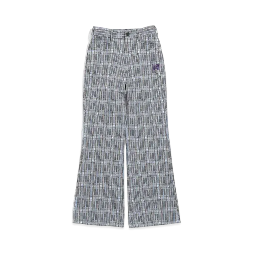 Needles FLARED STUDENT PANT - POLY JQ.(FOR WOMEN) "Plaid"