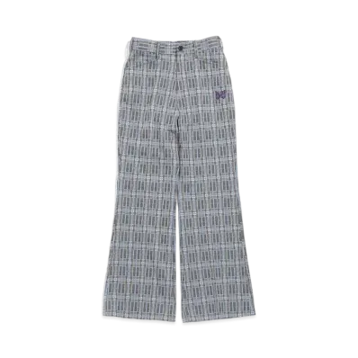 Needles FLARED STUDENT PANT - POLY JQ.(FOR WOMEN) "Plaid"