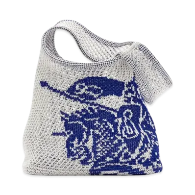 Burberry Small EKD Crochet Bag "White"