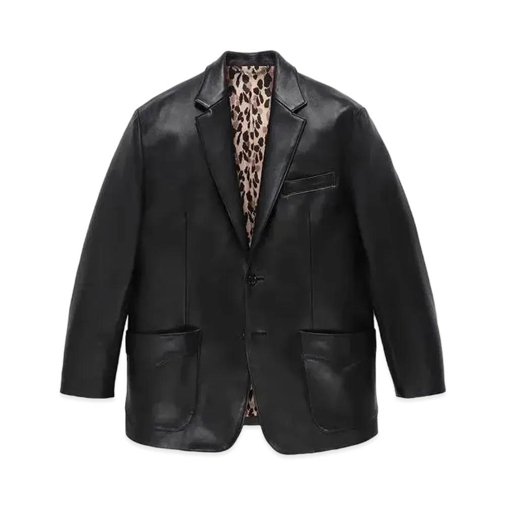 WACKO MARIA Leather Single Breasted Jacket "Black"