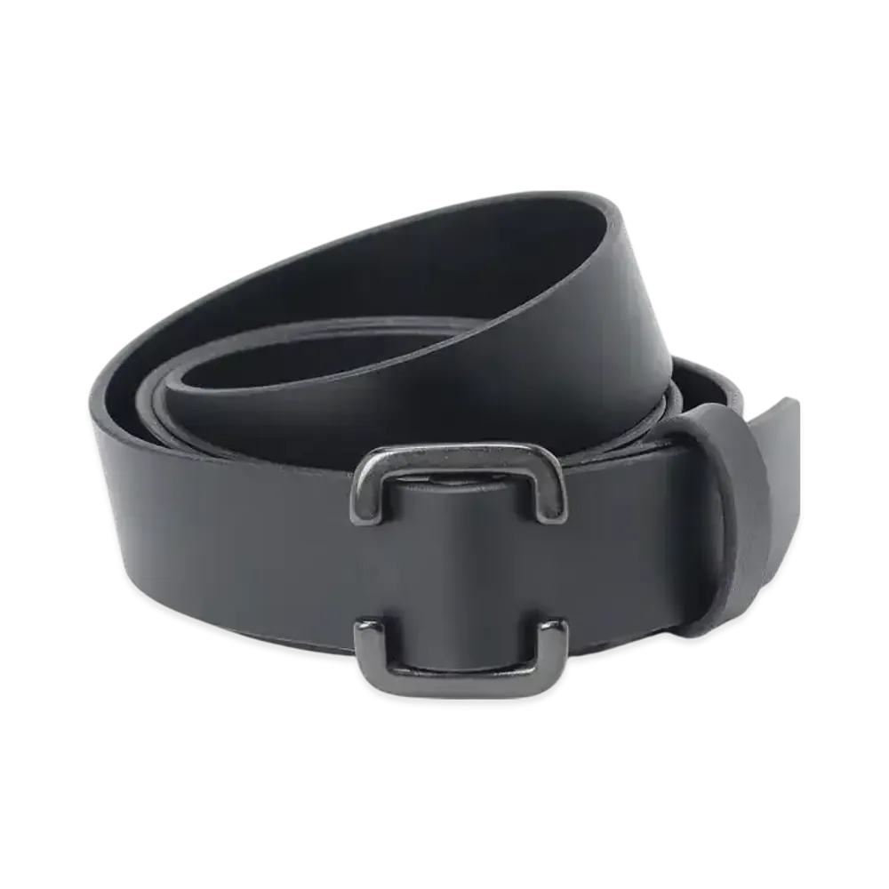 Yohji Yamamoto POUR HOMME Matt Soft Oil Leather 30Mm Free Belt "Black"