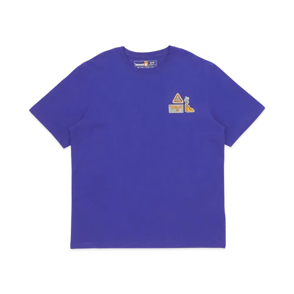 Timberland Allgender Short Sleeve Knit Badge Tee "Clematis Blue"