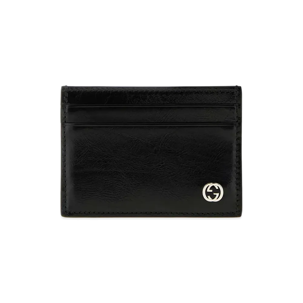 GUCCI Leather Card Case "Black"