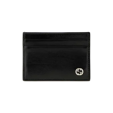 GUCCI Leather Card Case "Black"