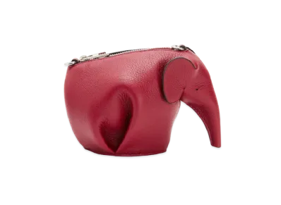 LOEWE Elephant Pouch In Classic Calfskin "Deep Red"