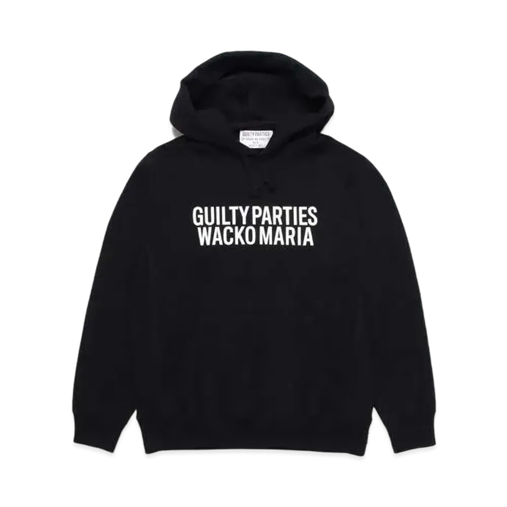 WACKO MARIA Heavy Weight Pull Over Hooded Sweat Shirt "Black"