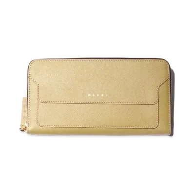 Marni Saffiano Calfskin Zip Around Wallet