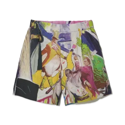 UNDERCOVER Linen Short Pants "Pink Base"