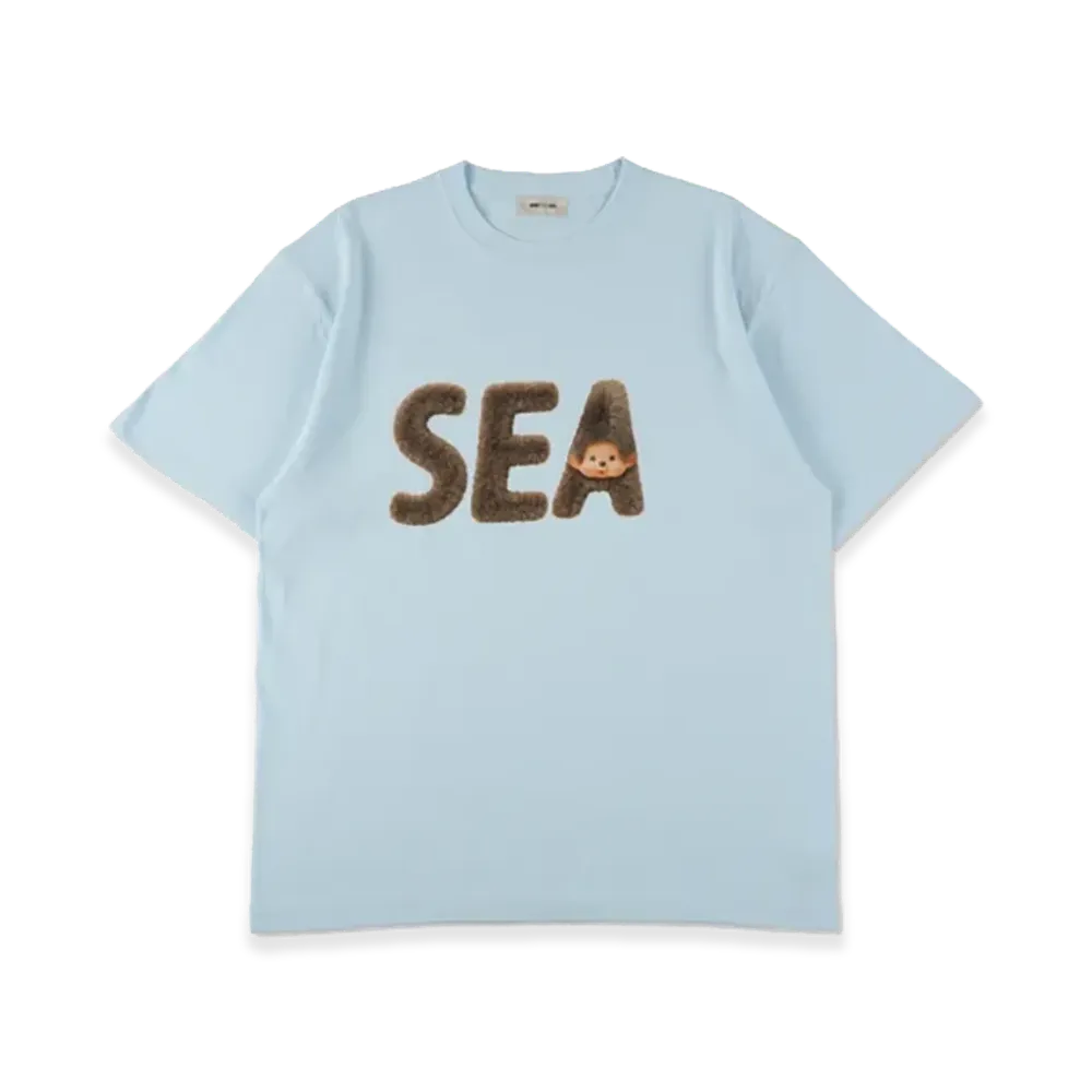WIND AND SEA x Monchhichi Fur Og Sea Tee "Light Blue"