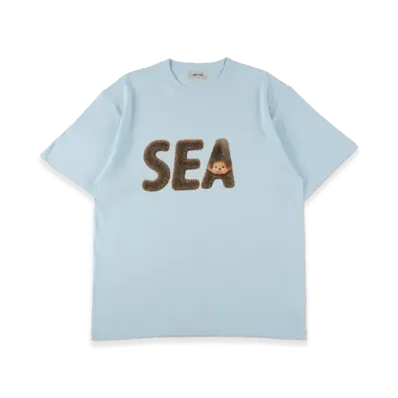 WIND AND SEA x Monchhichi Fur Og Sea Tee "Light Blue"