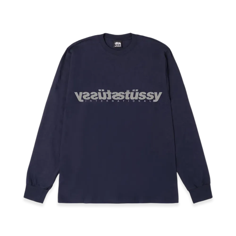 Stussy Mirror LS Tee "Navy"