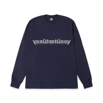 Stussy Mirror LS Tee "Navy"