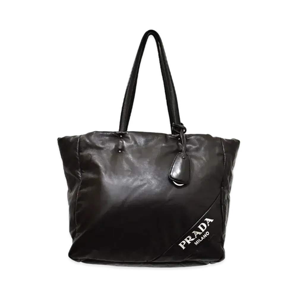PRADA Nappa Soft Leather Tote Bag "Black"