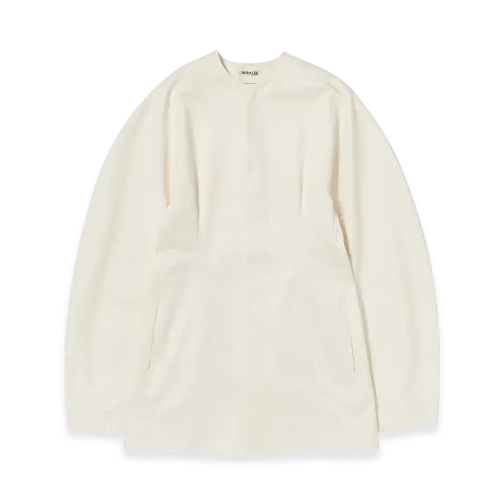 AURALEE Washed Finx Chino Half Coat "Ivory White"